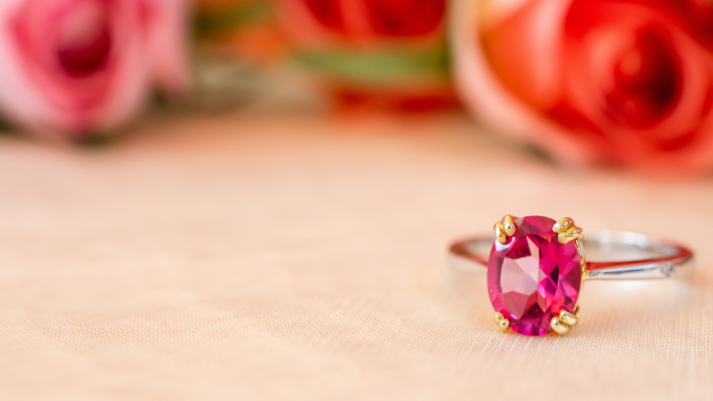 july birthstone ruby ring