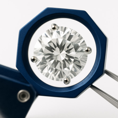 Exquisite Diamond through Jeweler’s Loupe